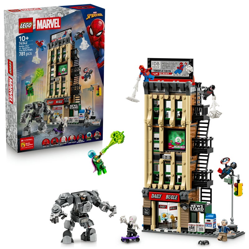 LEGO Marvel Spider-Man vs. Mysterio: The Daily Bugle 76342 Building Toy Set (781 Pieces) - Image 1